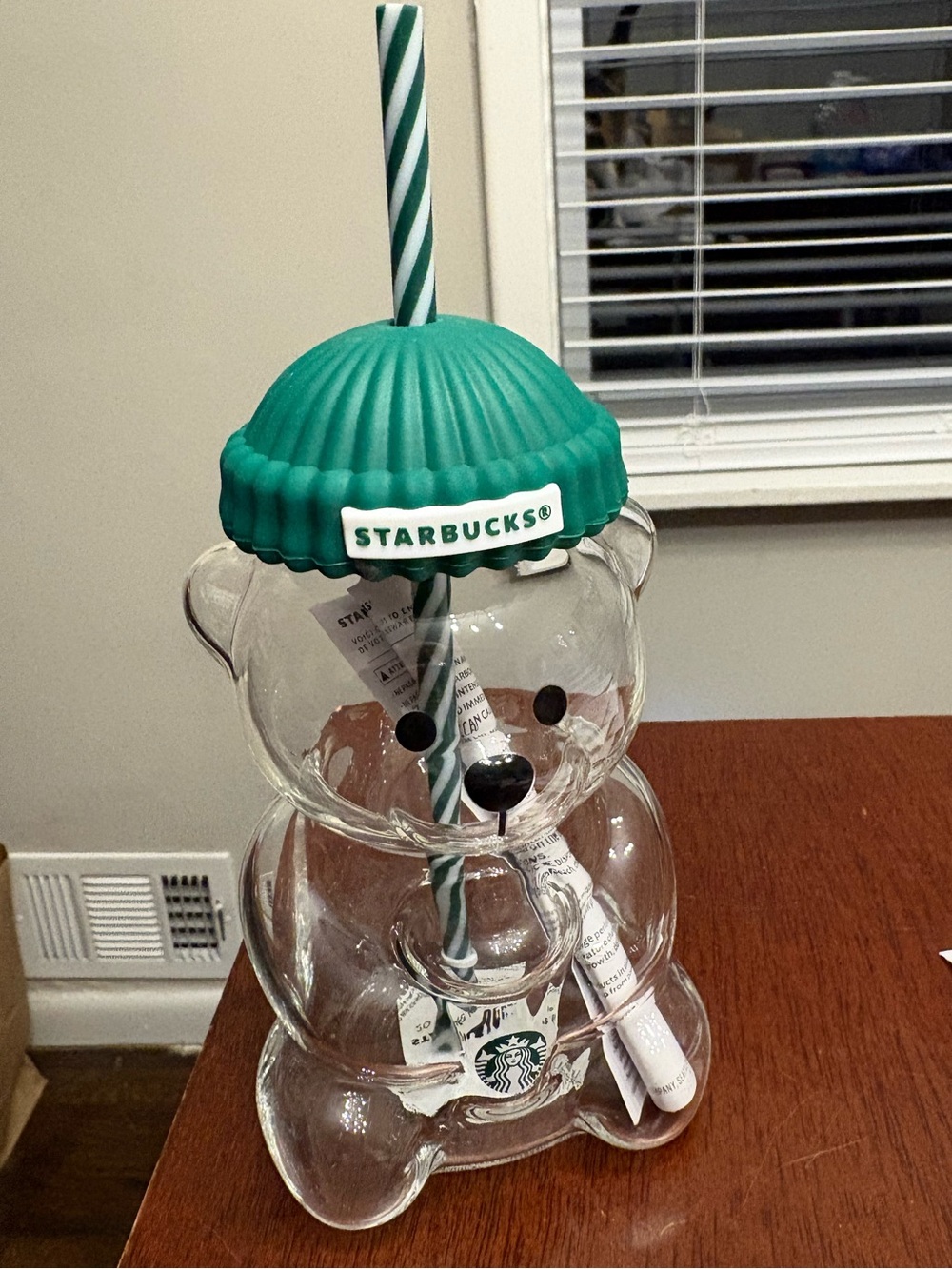 Starbucks Bearista Glass Cup with Straw - Picture 4 of 8